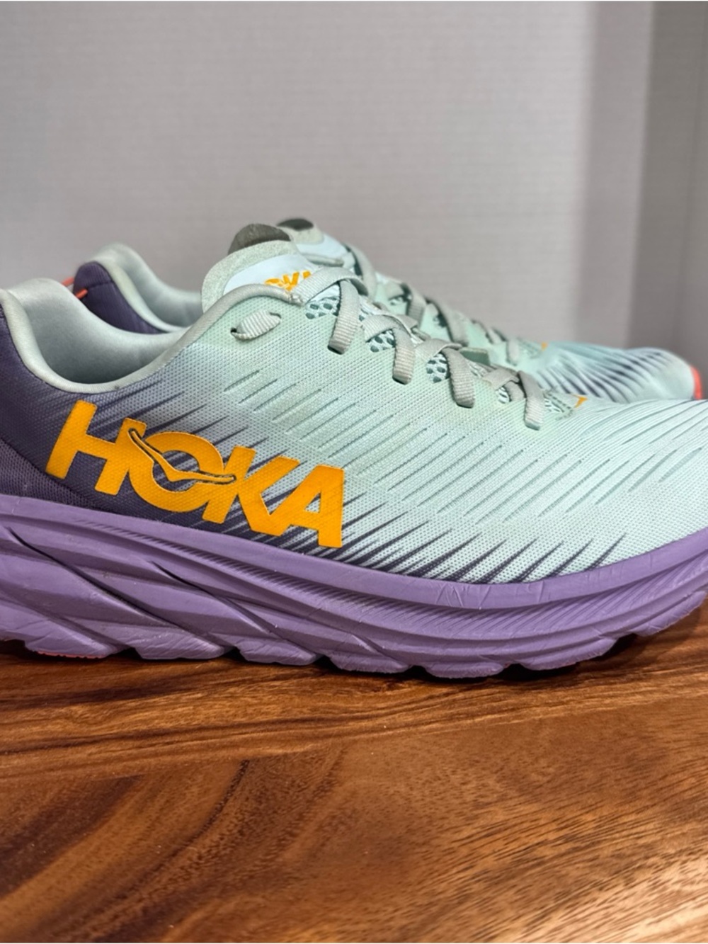 Hoka One One RINCON 3 Running Shoes in Blue Glass / Chalk Violet Women’s Size 9B